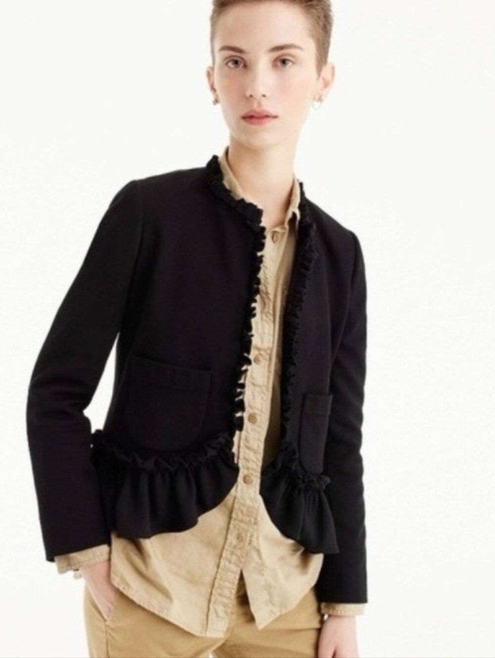 J. Crew Going Out Blazer Ruffle Trim